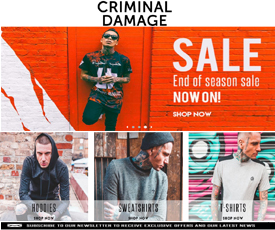30% Off Criminal Damage UK Coupon Code & Promo Codes January 2021
